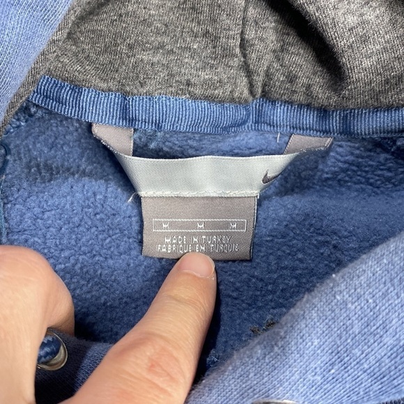 Vintage Nike Mini Swoosh Hooded Hoodie Sweatshirt Size Medium - Picture 3 of 9